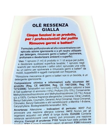 ole' oies ressenza deodorante multiuso igienizzante 750ml - gialla: tuttocasashop.live: pulizia e cura della casa