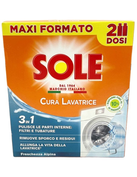 sole cura lavatrice 250ml 2pz - pulisce e protegge la lavatrice: tuttocasashop.live: prodotti per bucato e tessuti