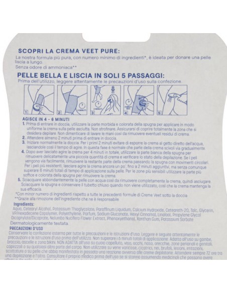 veet crema depilatoria sotto la doccia 150ml - pelli normali: tuttocasashop.live: igiene e cura della persona