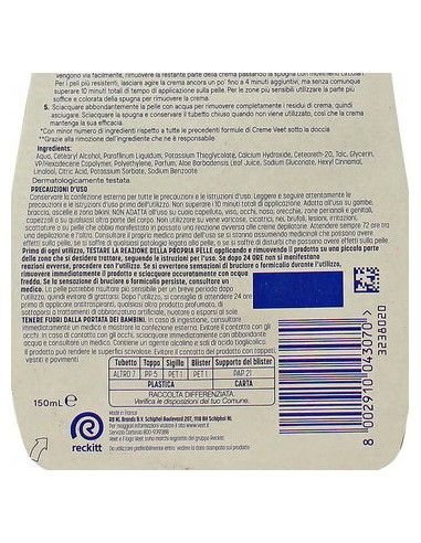 veet crema depilatoria sotto la doccia 150ml - pelli sensibili: tuttocasashop.live: igiene e cura della persona