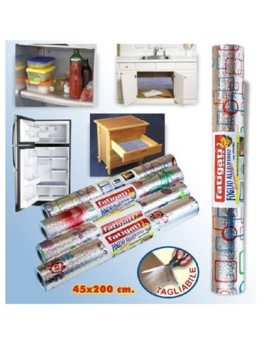 foglio alluminio decorato multiuso 200x45cm fatigati: tuttocasashop.live: altro - bazar