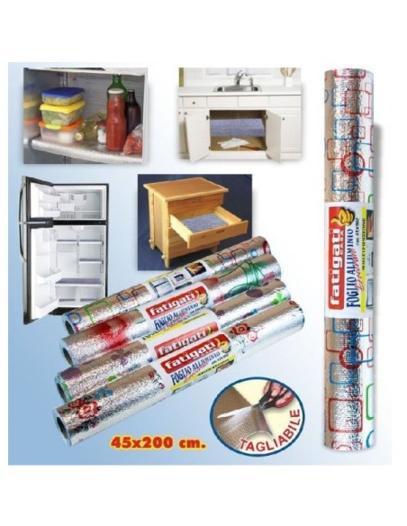 foglio alluminio decorato multiuso 200x45cm fatigati: tuttocasashop.live: altro - bazar