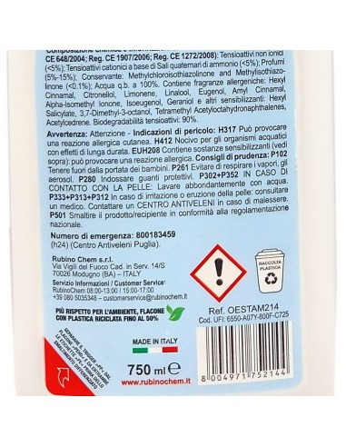 ole' oies ressenza deodorante multiuso igienizzante 750ml - ambra: tuttocasashop.live: pulizia e cura della casa