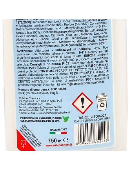 ole' oies ressenza deodorante multiuso igienizzante 750ml - luxury diamond: tuttocasashop.live: pulizia e cura della casa