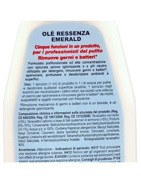 ole' oies ressenza deodorante multiuso igienizzante 750ml - luxury emerald: tuttocasashop.live: pulizia e cura della casa
