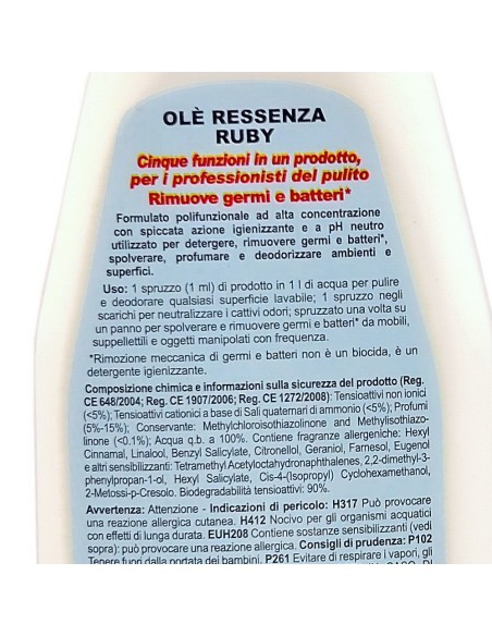 ole' oies ressenza deodorante multiuso igienizzante 750ml - luxury ruby: tuttocasashop.live: pulizia e cura della casa