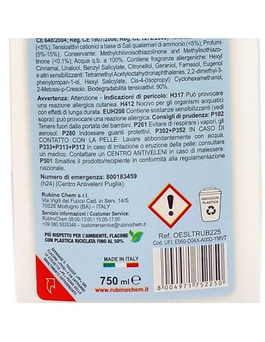 ole' oies ressenza deodorante multiuso igienizzante 750ml - luxury ruby: tuttocasashop.live: pulizia e cura della casa