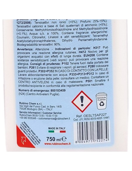 ole' oies ressenza deodorante multiuso igienizzante 750ml - luxury sapphire: tuttocasashop.live: pulizia e cura della casa