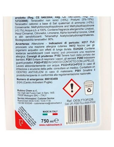 ole' oies ressenza deodorante multiuso igienizzante 750ml - luxury topaz: tuttocasashop.live: pulizia e cura della casa