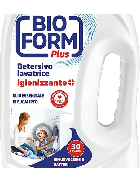 bioform detersivo lavatrice liquido 30 lavaggi 1625ml - igienizzante: tuttocasashop.live: prodotti per bucato e tessuti