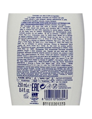 nidra docciaschiuma 250ml - doccia latte - idratante con proteine del latte: tuttocasashop.live: igiene e cura della persona