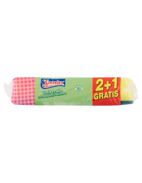 spontex salvaunghie 3 spugne con abrasivo - con impugnatura salvamani: tuttocasashop.live: pulizia e cura della casa