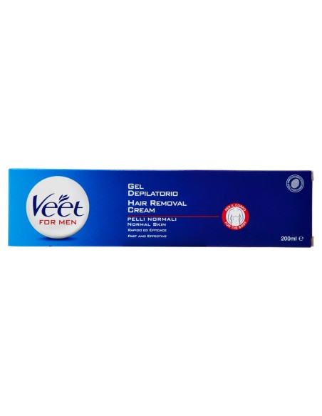 veet for men crema depilatoria - 200ml - depilazione maschile pelli normali: tuttocasashop.live: igiene e cura della persona