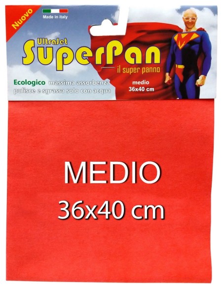 superpan ultrajet panno microfibra medio 36x40cm - colori assortiti: tuttocasashop.live: pulizia e cura della casa