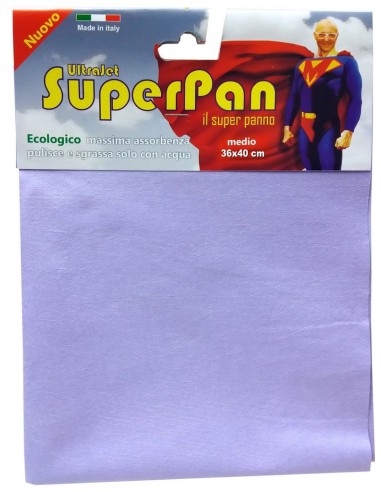superpan ultrajet panno microfibra medio 36x40cm - colori assortiti: tuttocasashop.live: pulizia e cura della casa