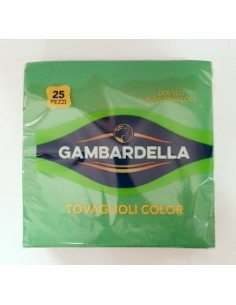 gambardella tovaglioli doppio velo 33x33cm 25 pezzi - verde: tuttocasashop.live: carta & monouso