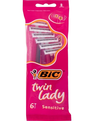 bic twin lady rasoi radi e getta bilama 6pz sensitive - donna: tuttocasashop.live: igiene e cura della persona