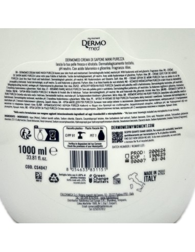dermomed sapone liquido 1 litro - con erogatore - aloe purezza - idratante: tuttocasashop.live: igiene e cura della persona