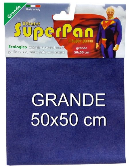 superpan ultrajet panno microfibra grande 50x50cm - colori assortiti: tuttocasashop.live: pulizia e cura della casa