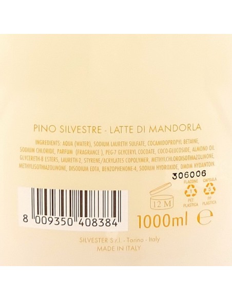 pino silvestre bagnoschiuma 1 litro - latte di mandorla: tuttocasashop.live: igiene e cura della persona