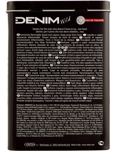 denim eau de toilette 100ml - wild - confezione speciale in latta: tuttocasashop.live: igiene e cura della persona