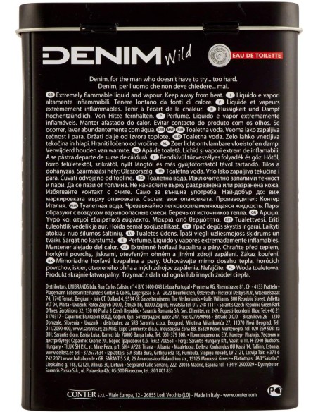 denim eau de toilette 100ml - wild - confezione speciale in latta: tuttocasashop.live: igiene e cura della persona