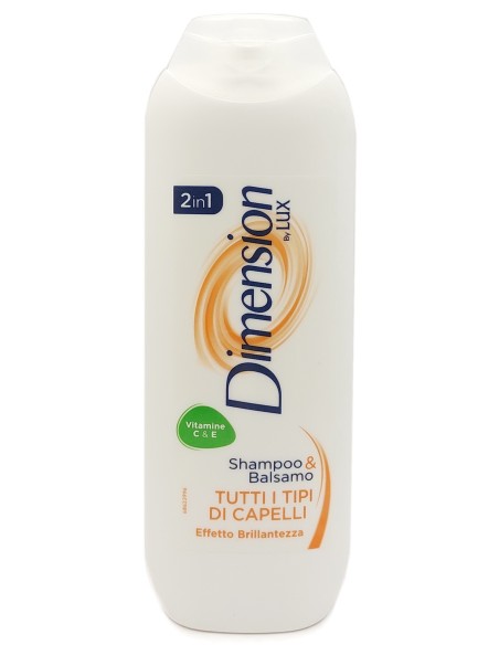 dimension shampoo e balsamo 2in1 250ml - tutti i tipi di capelli - arancione: tuttocasashop.live: igiene e cura della persona