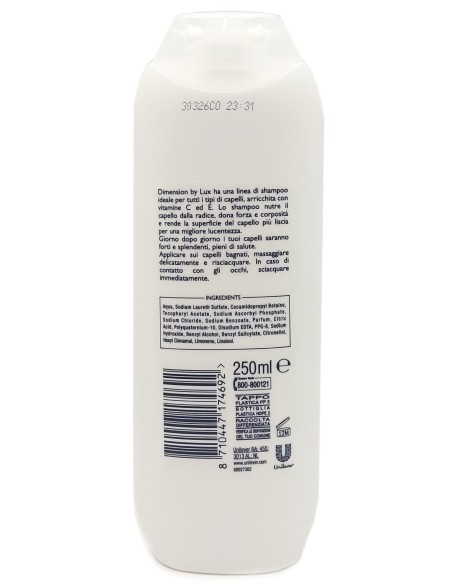dimension shampoo e balsamo 2in1 250ml - tutti i tipi di capelli - arancione: tuttocasashop.live: igiene e cura della persona