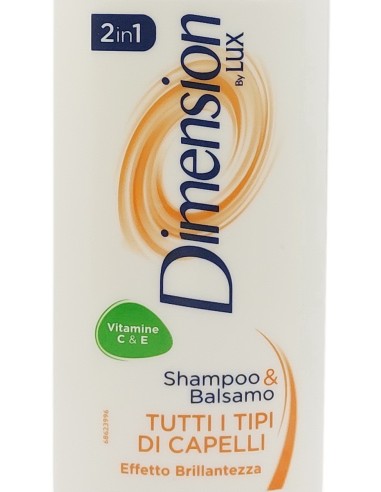 dimension shampoo e balsamo 2in1 250ml - tutti i tipi di capelli - arancione: tuttocasashop.live: igiene e cura della persona