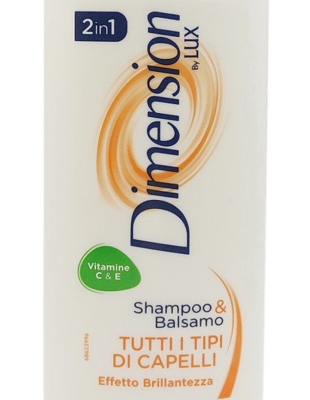 dimension shampoo e balsamo 2in1 250ml - tutti i tipi di capelli - arancione: tuttocasashop.live: igiene e cura della persona