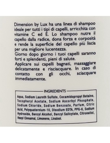 dimension shampoo e balsamo 2in1 250ml - tutti i tipi di capelli - arancione: tuttocasashop.live: igiene e cura della persona