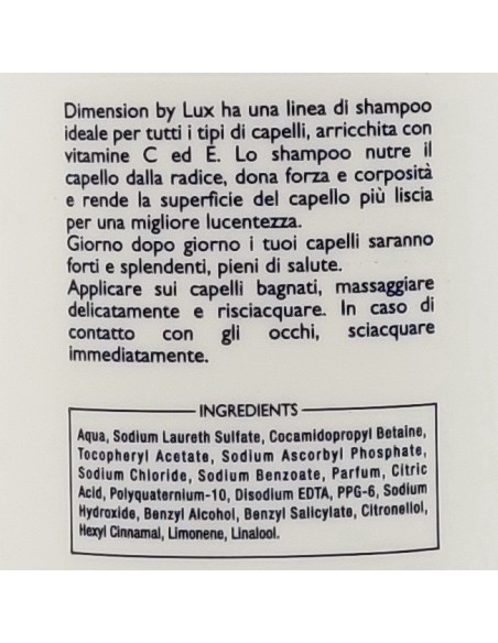 dimension shampoo e balsamo 2in1 250ml - tutti i tipi di capelli - arancione: tuttocasashop.live: igiene e cura della persona