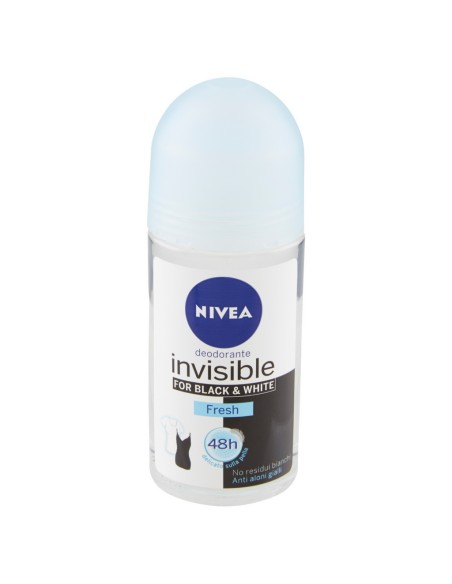 nivea deodorante roll-on 50ml - 48h - invisible for black & white - pure: tuttocasashop.live: igiene e cura della persona