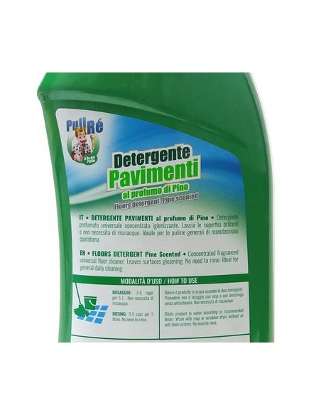 puli re detergente liquido per pavimenti 1000ml - profumo di pino: tuttocasashop.live: pulizia e cura della casa