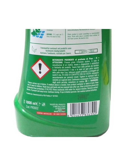 puli re detergente liquido per pavimenti 1000ml - profumo di pino: tuttocasashop.live: pulizia e cura della casa
