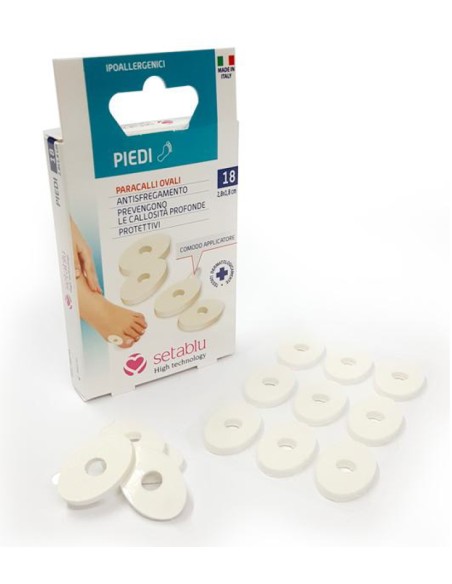 setablu paracalli ovali 2.8x1.8cm - 18 pezzi - protettivi antisfregamento: tuttocasashop.live: igiene e cura della persona