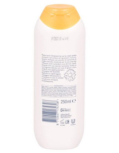 dimension shampoo 250ml - estratti di camomilla - capelli chiari lucentezza: tuttocasashop.live: igiene e cura della persona