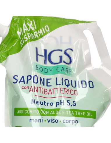 hgs sapone liquido maxi ecoricarica busta - 2 litri - aloe e tea tree oil: tuttocasashop.live: igiene e cura della persona