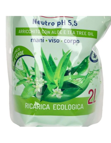 hgs sapone liquido maxi ecoricarica busta - 2 litri - aloe e tea tree oil: tuttocasashop.live: igiene e cura della persona