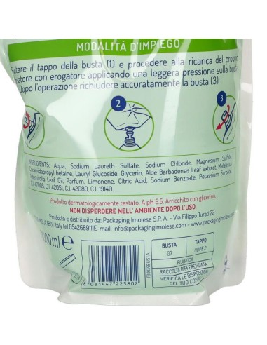 hgs sapone liquido maxi ecoricarica busta - 2 litri - aloe e tea tree oil: tuttocasashop.live: igiene e cura della persona