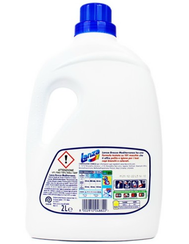 lanza detersivo lavatrice liquido 40 lavaggi 2000ml - brezza mediterranea: tuttocasashop.live: prodotti per bucato e tessuti