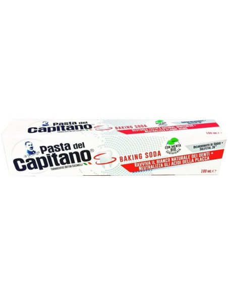 pasta del capitano dentifricio 100ml - baking soda - con bicarbonato: tuttocasashop.live: igiene e cura della persona