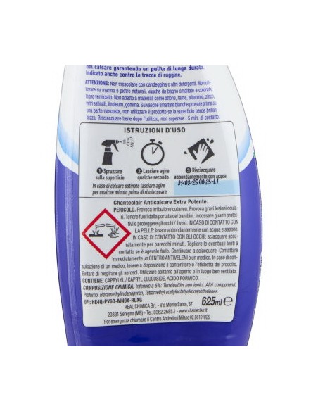 chanteclair anticalcare universale antigoccia - spray 625ml - antiruggine: tuttocasashop.live: pulizia e cura della casa