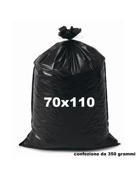 cheapy sacco rifiuti misura condominiale 70x110cm - 350g - neri - resistenti: tuttocasashop.live: pulizia e cura della casa