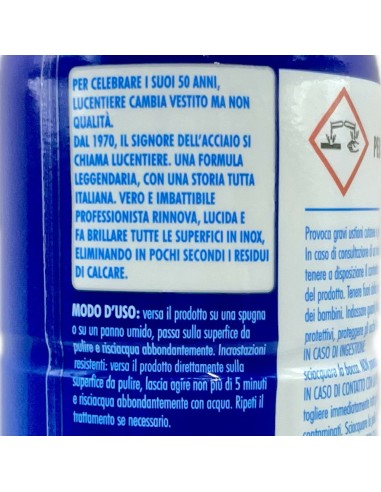 lucentiere inox - detergente multiuso anticalcare - 500ml - acciaio: tuttocasashop.live: pulizia e cura della casa