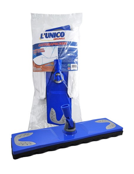 l'unico catturapolvere - kit scopa + 10 panni 60x35cm - attacco universale: tuttocasashop.live: pulizia e cura della casa