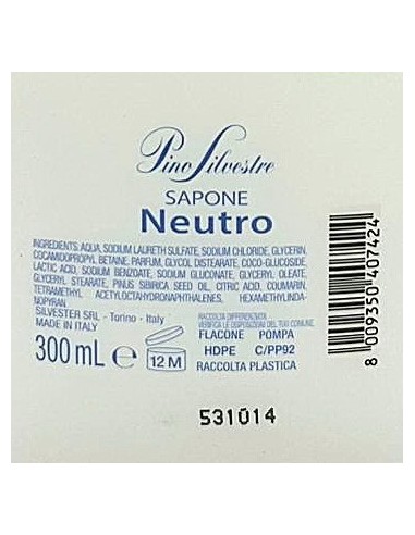 pino silvestre sapone liquido 300ml - idratante - neutro: tuttocasashop.live: igiene e cura della persona