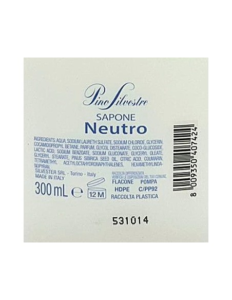 pino silvestre sapone liquido 300ml - idratante - neutro: tuttocasashop.live: igiene e cura della persona