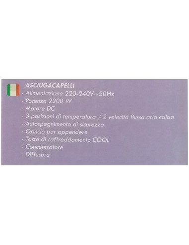 new style 2 phon asciugacapelli professionale 2000w - con diffusore grande: tuttocasashop.live: altro - bazar