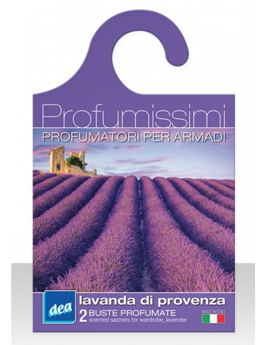 dea profumissimi - gruccia 2 buste profumate per armadi - lavanda: tuttocasashop.live: pulizia e cura della casa
